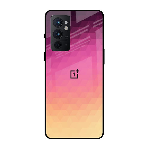 Geometric Pink Diamond OnePlus 9RT Glass Back Cover Online