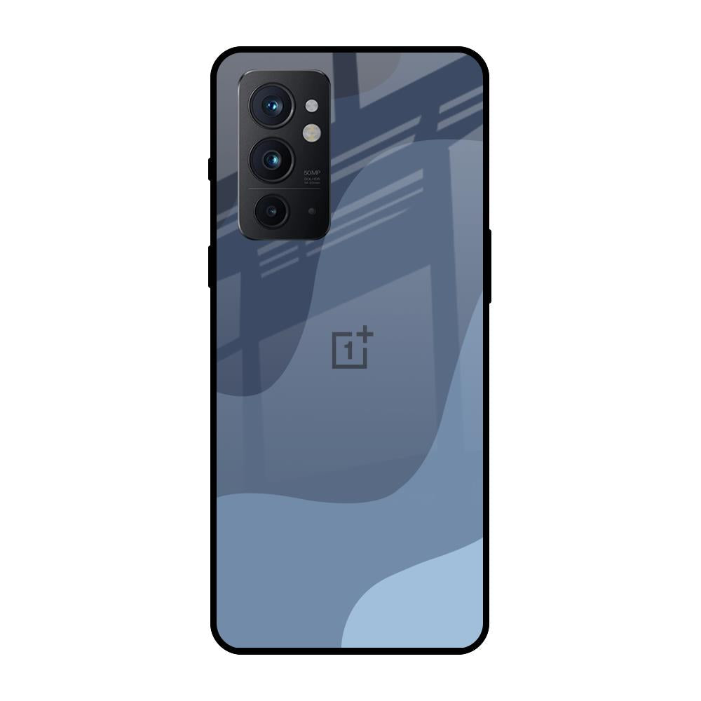 Navy Blue Ombre OnePlus 9RT Glass Back Cover Online