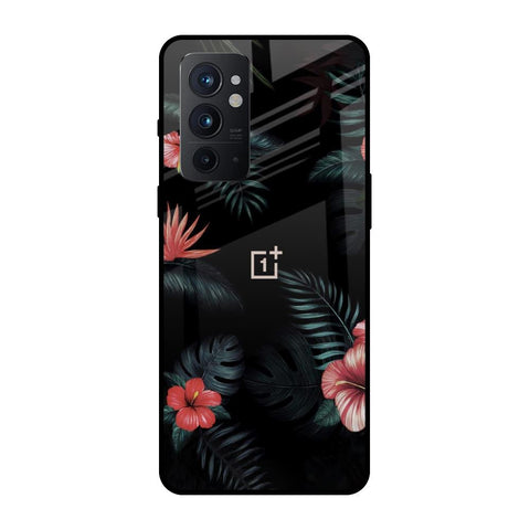 Tropical Art Flower OnePlus 9RT Glass Back Cover Online