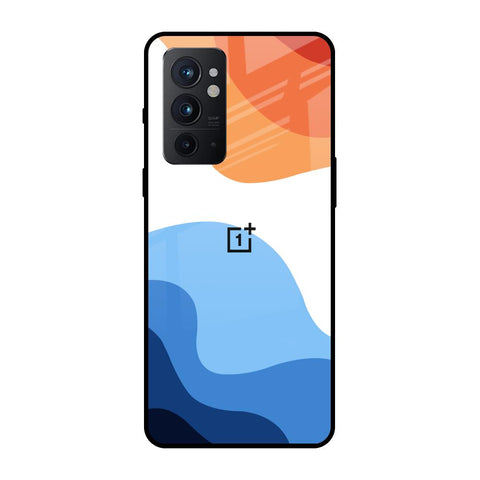 Wavy Color Pattern OnePlus 9RT Glass Back Cover Online
