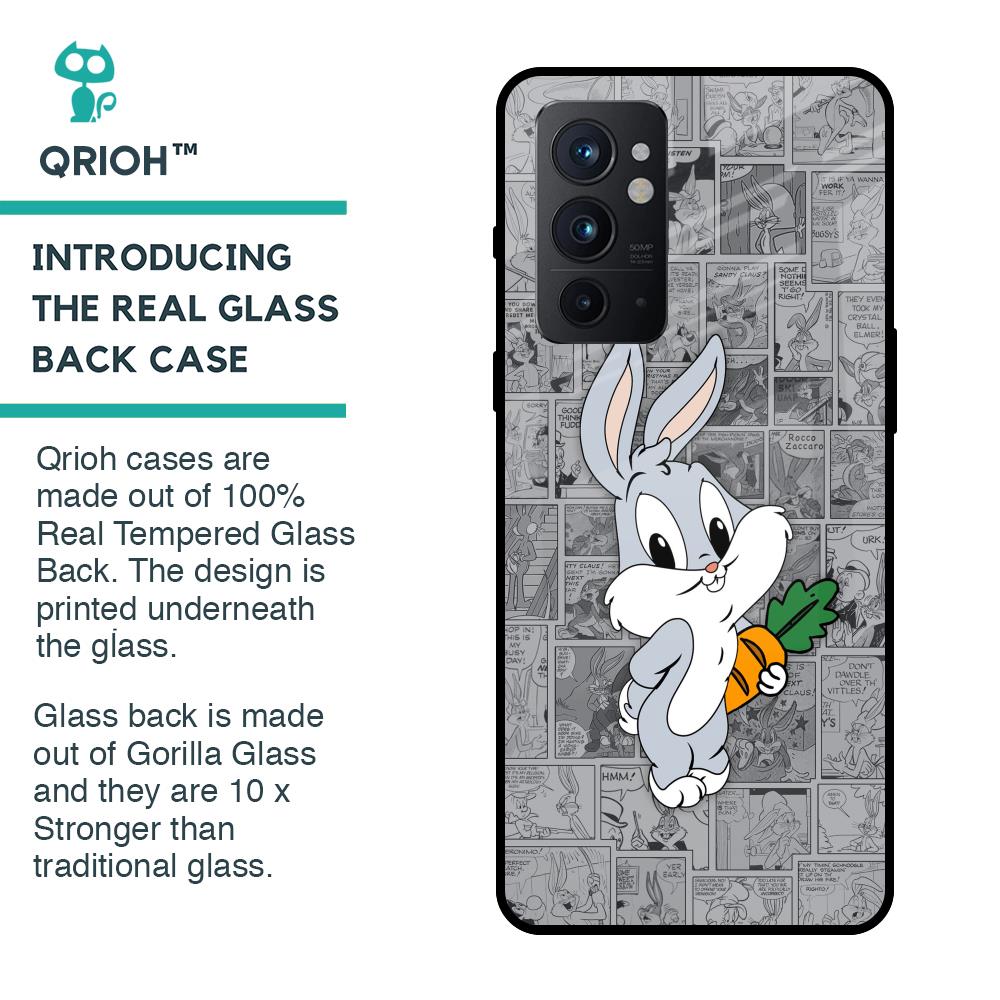 Cute Baby Bunny Glass Case for OnePlus 9RT