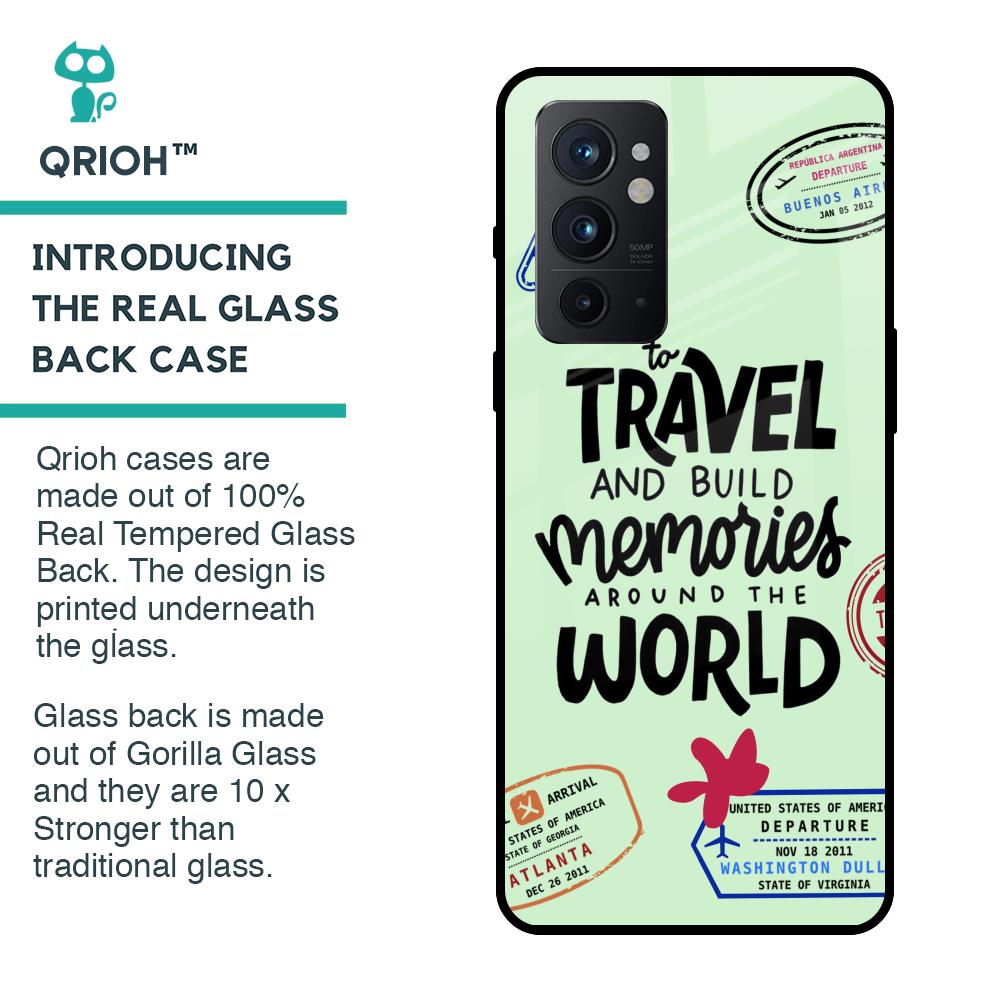 Travel Stamps Glass Case for OnePlus 9RT
