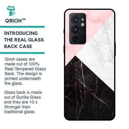 Marble Collage Art Glass Case For OnePlus 9RT