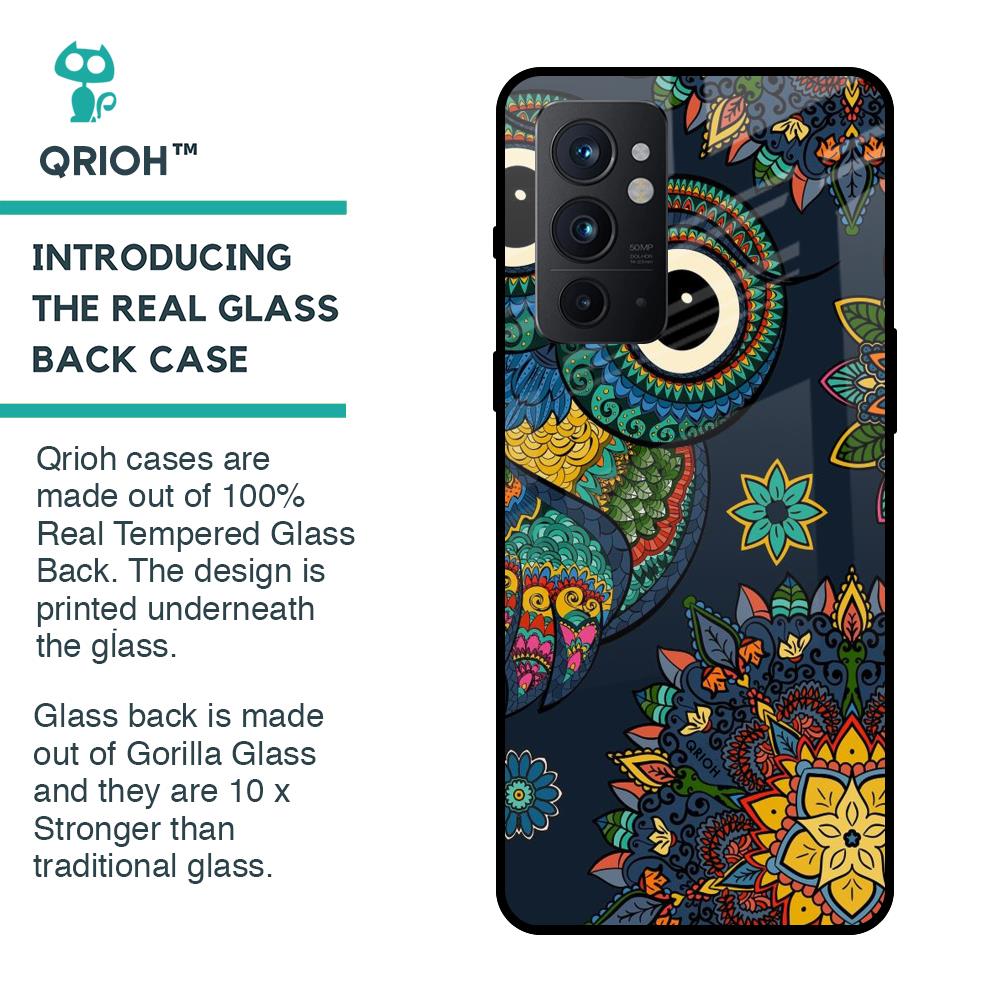 Owl Art Glass Case for OnePlus 9RT