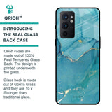 Blue Golden Glitter Glass Case for OnePlus 9RT