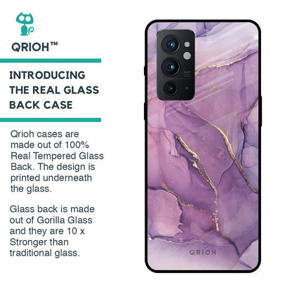 Purple Gold Marble Glass Case for OnePlus 9RT
