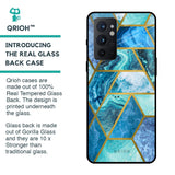 Turquoise Geometrical Marble Glass Case for OnePlus 9RT