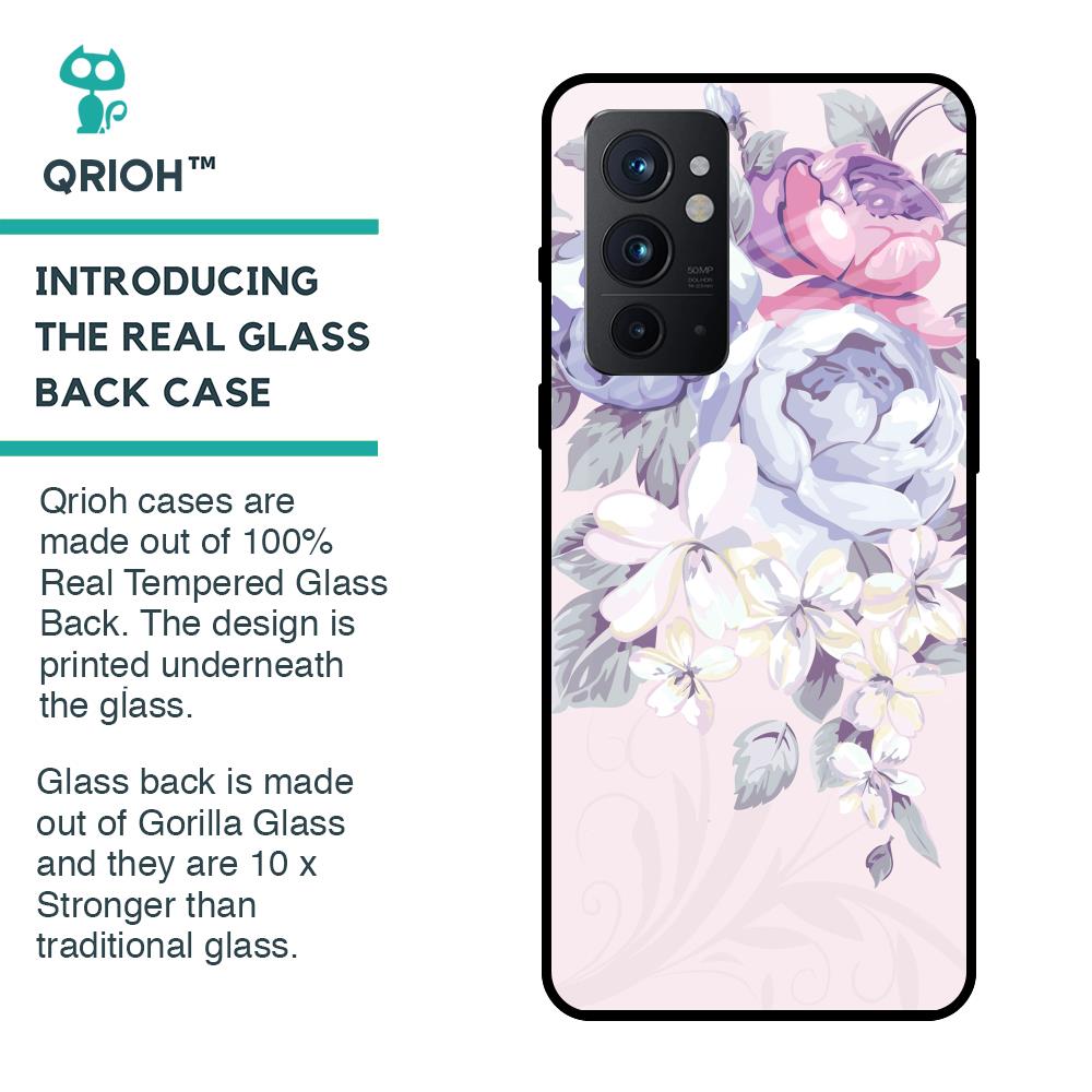 Elegant Floral Glass case for OnePlus 9RT
