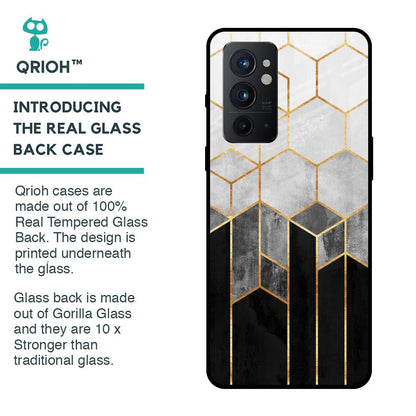 Tricolor Pattern Glass Case for OnePlus 9RT