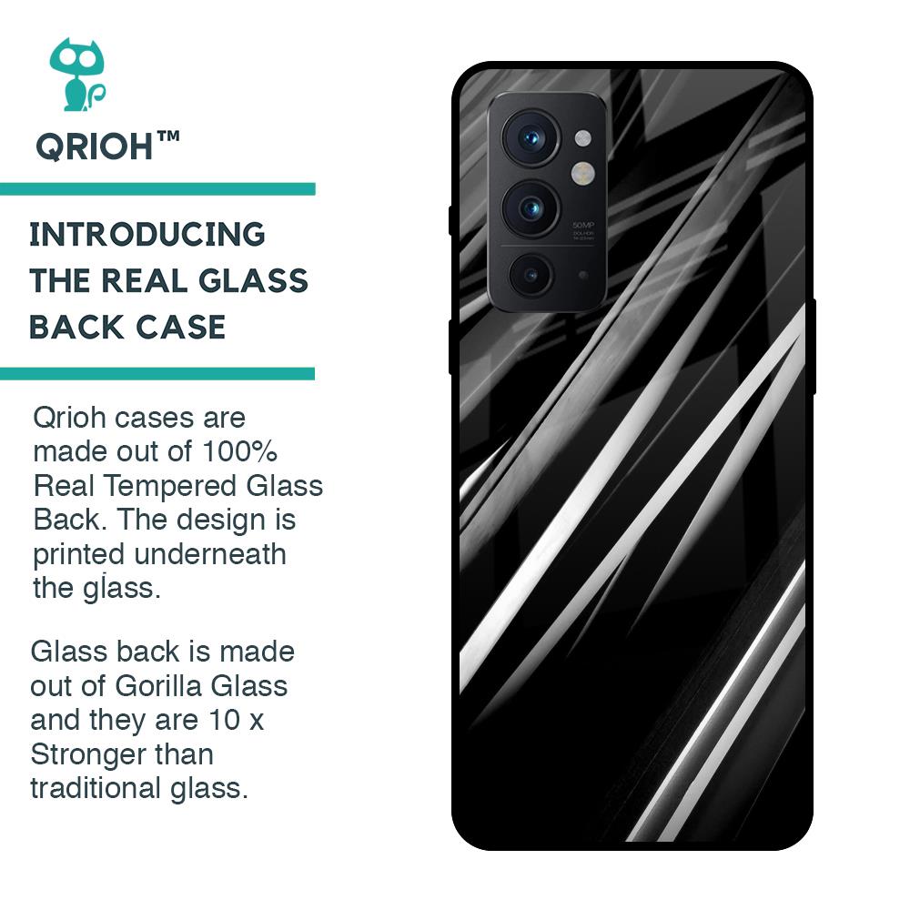 Black & Grey Gradient Glass Case For OnePlus 9RT