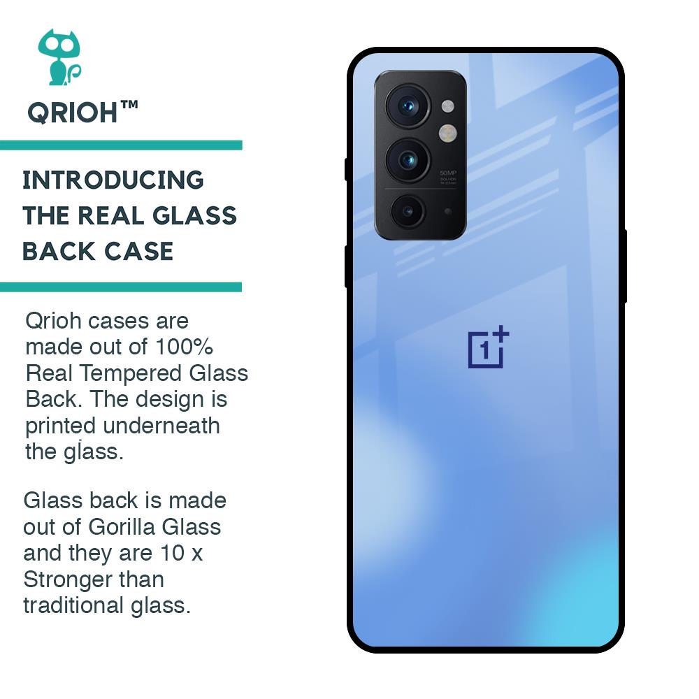 Vibrant Blue Texture Glass Case for OnePlus 9RT