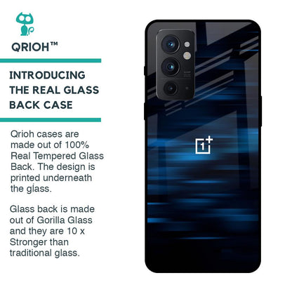 Blue Rough Abstract Glass Case for OnePlus 9RT