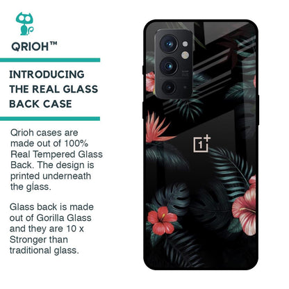 Tropical Art Flower Glass Case for OnePlus 9RT