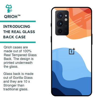 Wavy Color Pattern Glass Case for OnePlus 9RT