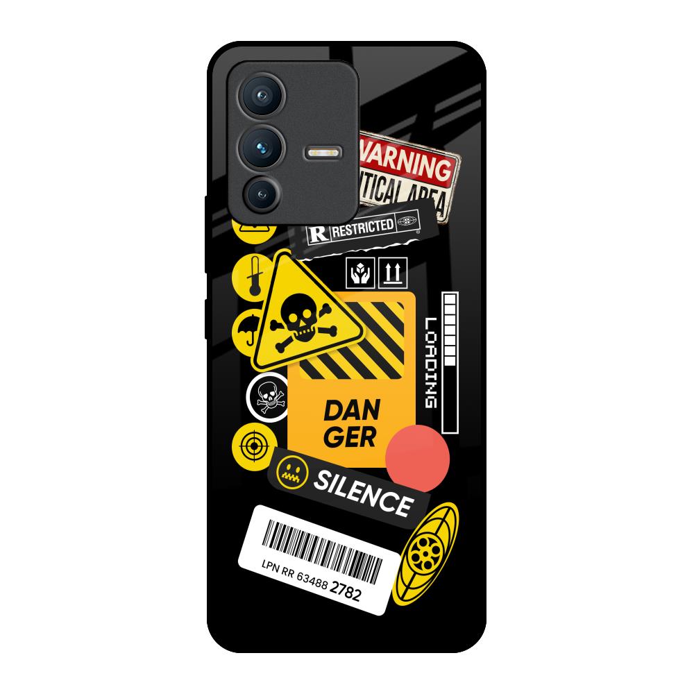 Danger Signs Vivo V23 Pro 5G Glass Back Cover Online