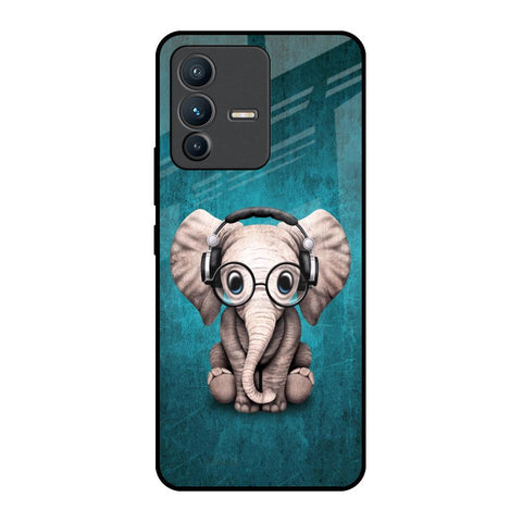 Adorable Baby Elephant Vivo V23 Pro 5G Glass Back Cover Online