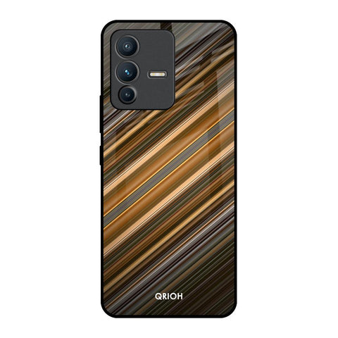 Diagonal Slash Pattern Vivo V23 Pro 5G Glass Back Cover Online