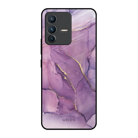 Purple Gold Marble Vivo V23 Pro 5G Glass Back Cover Online