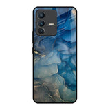 Blue Cool Marble Vivo V23 Pro 5G Glass Back Cover Online