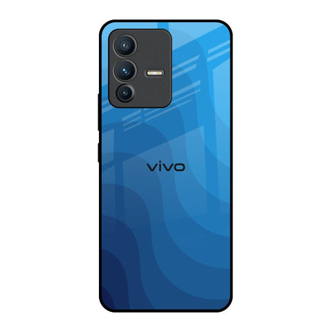 Blue Wave Abstract Vivo V23 Pro 5G Glass Back Cover Online