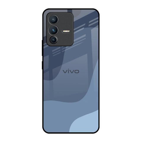 Navy Blue Ombre Vivo V23 Pro 5G Glass Back Cover Online