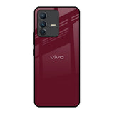Classic Burgundy Vivo V23 Pro 5G Glass Back Cover Online