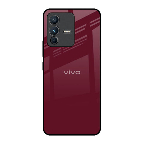 Classic Burgundy Vivo V23 Pro 5G Glass Back Cover Online