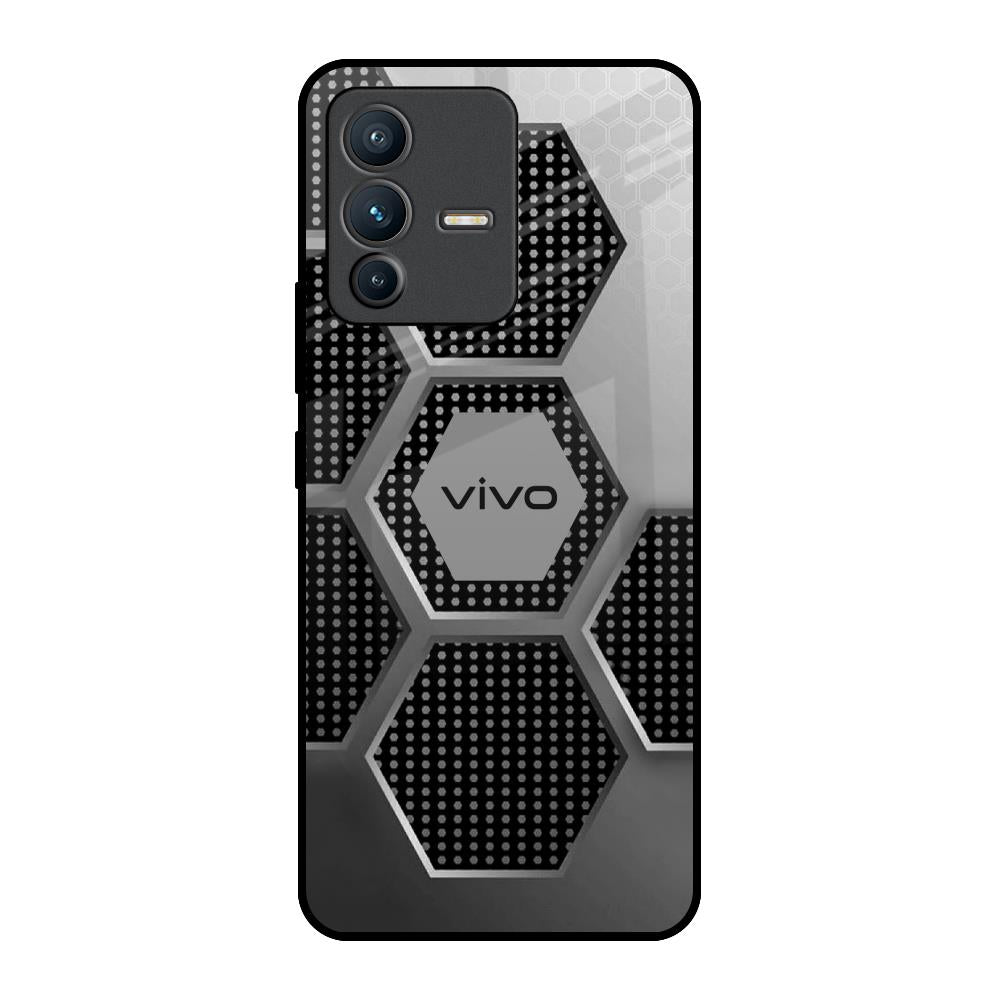 Hexagon Style Vivo V23 Pro 5G Glass Back Cover Online