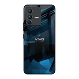 Polygonal Blue Box Vivo V23 Pro 5G Glass Back Cover Online