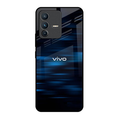 Blue Rough Abstract Vivo V23 Pro 5G Glass Back Cover Online