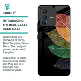 Colorful Leaves Glass Case for Vivo V23 Pro 5G