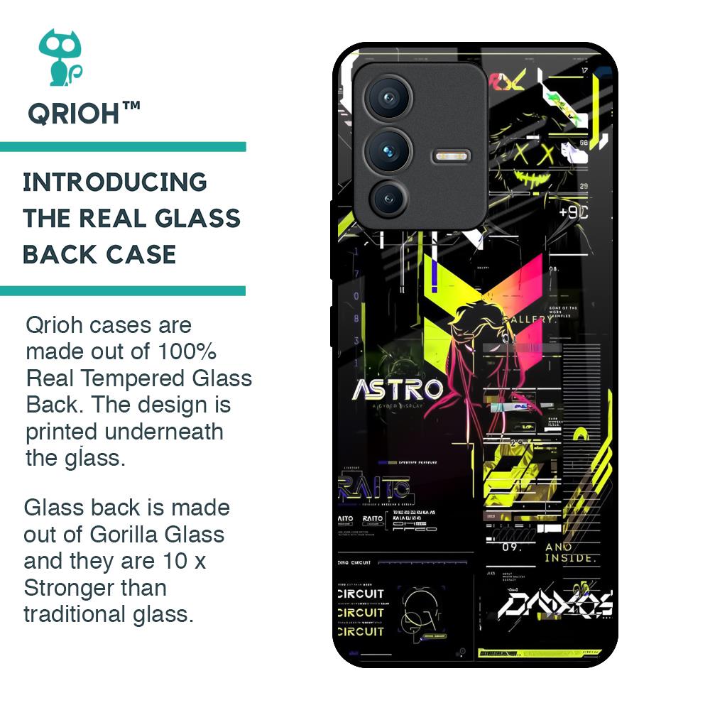 Astro Glitch Glass Case for Vivo V23 Pro 5G