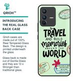 Travel Stamps Glass Case for Vivo V23 Pro 5G