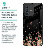 Floating Floral Print Glass Case for Vivo V23 Pro 5G