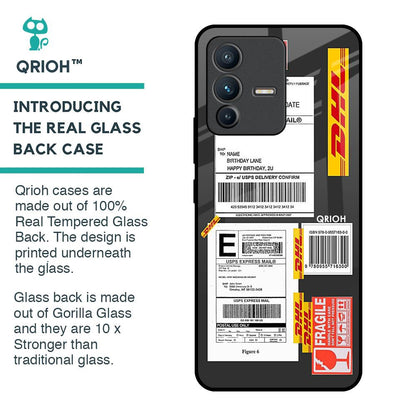 Cool Barcode Label Glass Case For Vivo V23 Pro 5G
