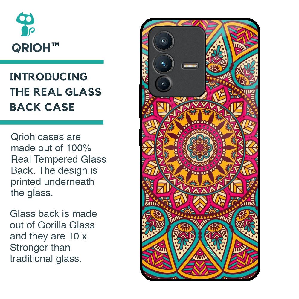 Elegant Mandala Glass Case for Vivo V23 Pro 5G