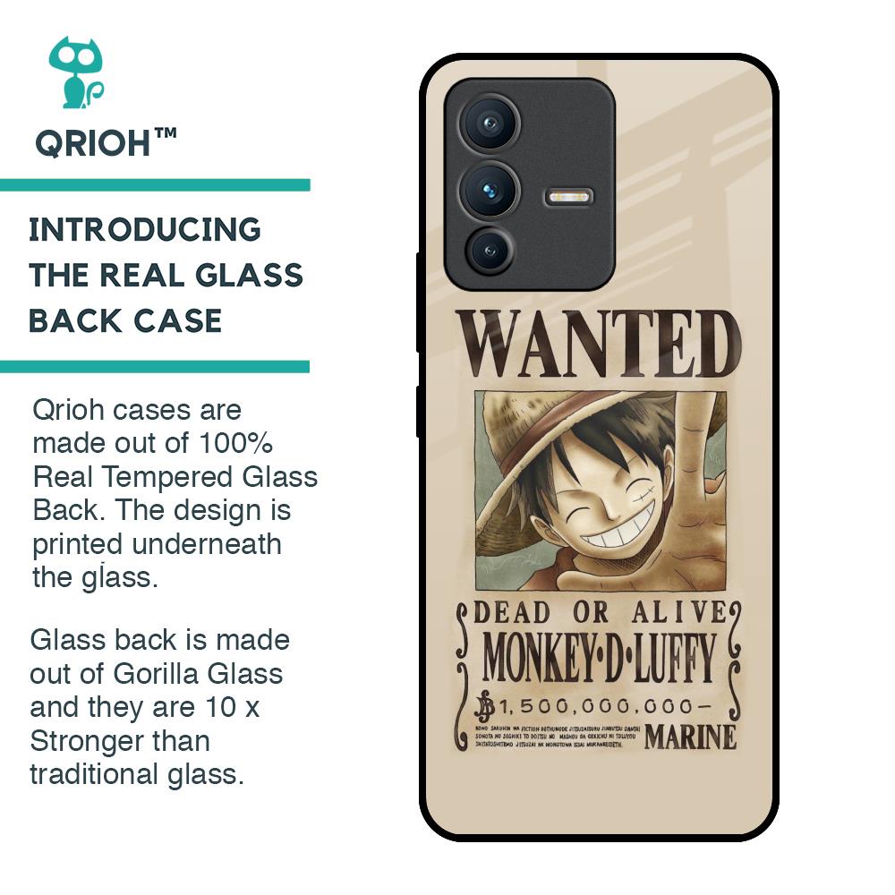 Luffy Wanted Glass Case for Vivo V23 Pro 5G