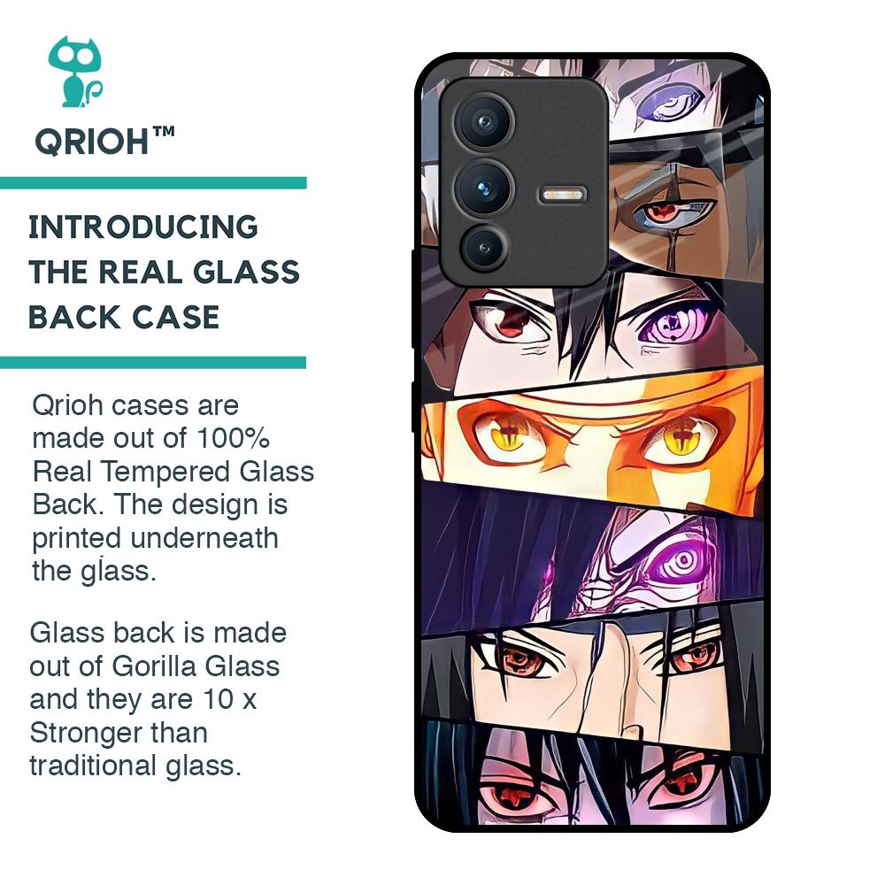 Anime Eyes Glass Case for Vivo V23 Pro 5G