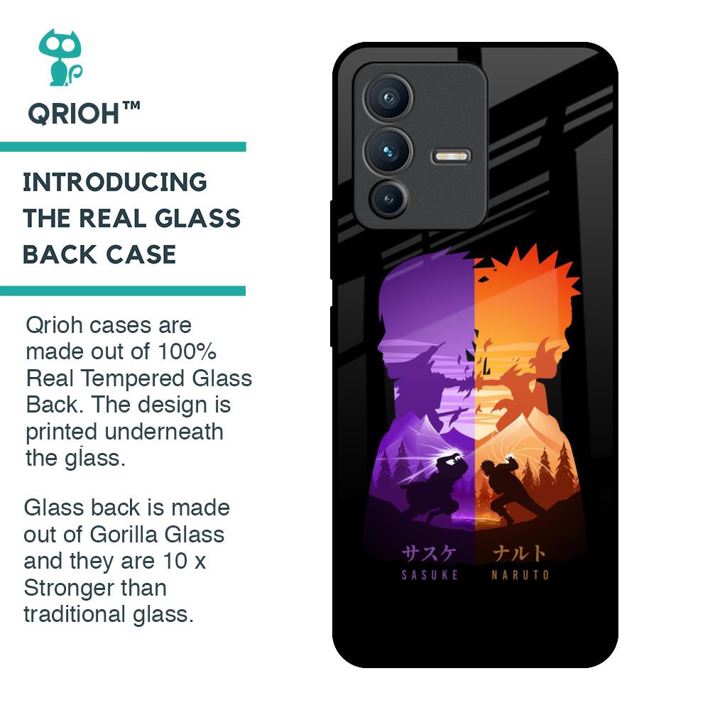 Minimalist Anime Glass Case for Vivo V23 Pro 5G