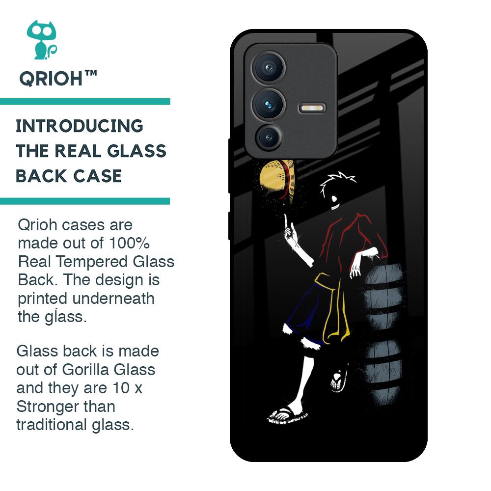 Luffy Line Art Glass Case for Vivo V23 Pro 5G