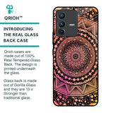 Floral Mandala Glass Case for Vivo V23 Pro 5G