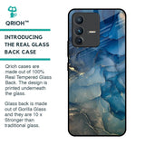 Blue Cool Marble Glass Case for Vivo V23 Pro 5G