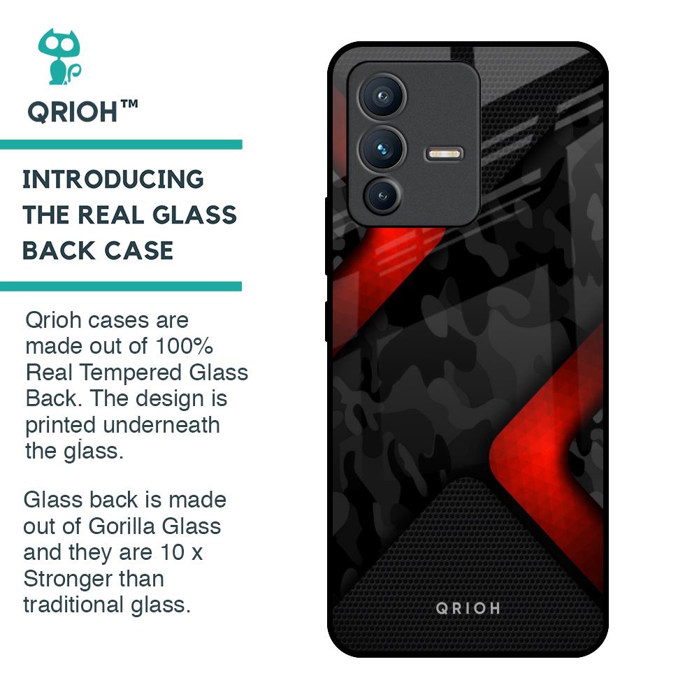 Modern Camo Abstract Glass Case for Vivo V23 Pro 5G