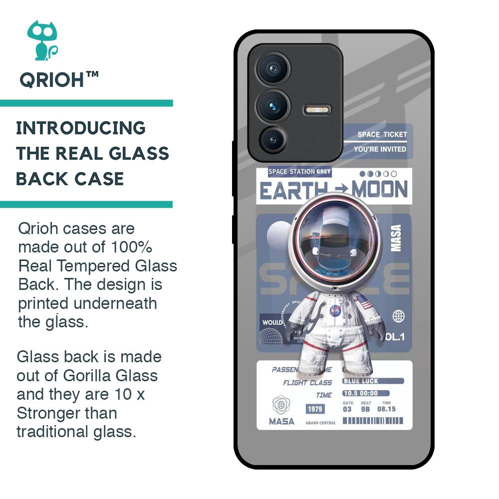 Space Flight Pass Glass Case for Vivo V23 Pro 5G