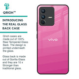 Pink Ribbon Caddy Glass Case for Vivo V23 Pro 5G
