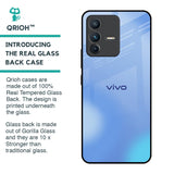 Vibrant Blue Texture Glass Case for Vivo V23 Pro 5G