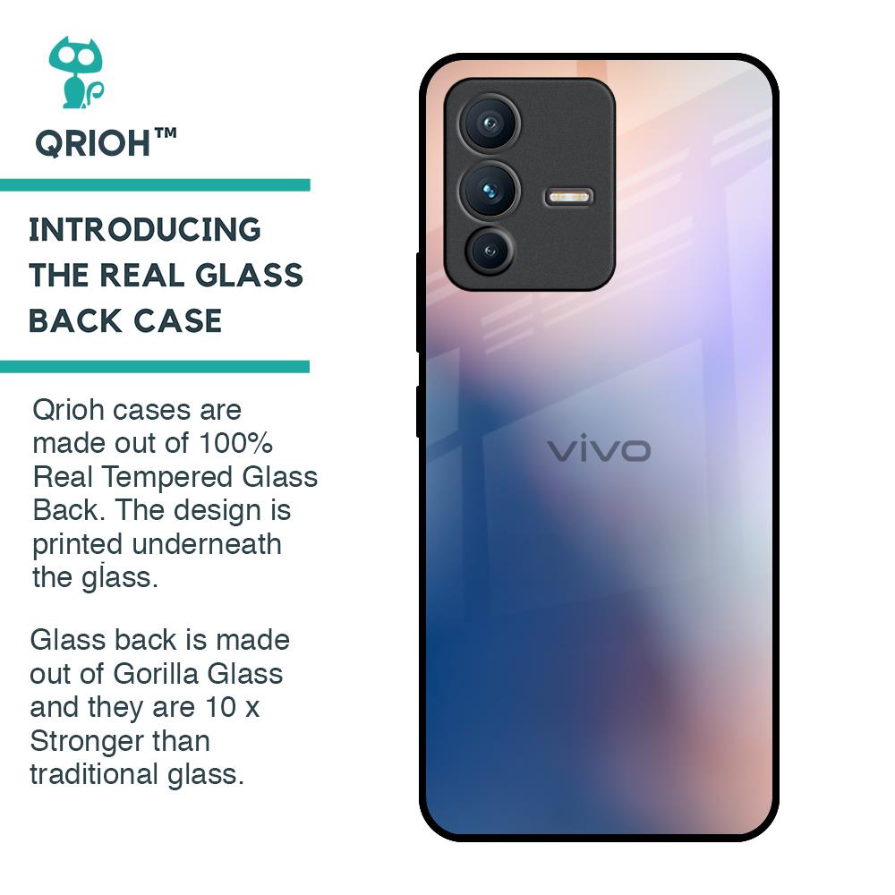 Blue Mauve Gradient Glass Case for Vivo V23 Pro 5G