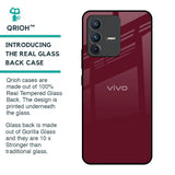 Classic Burgundy Glass Case for Vivo V23 Pro 5G