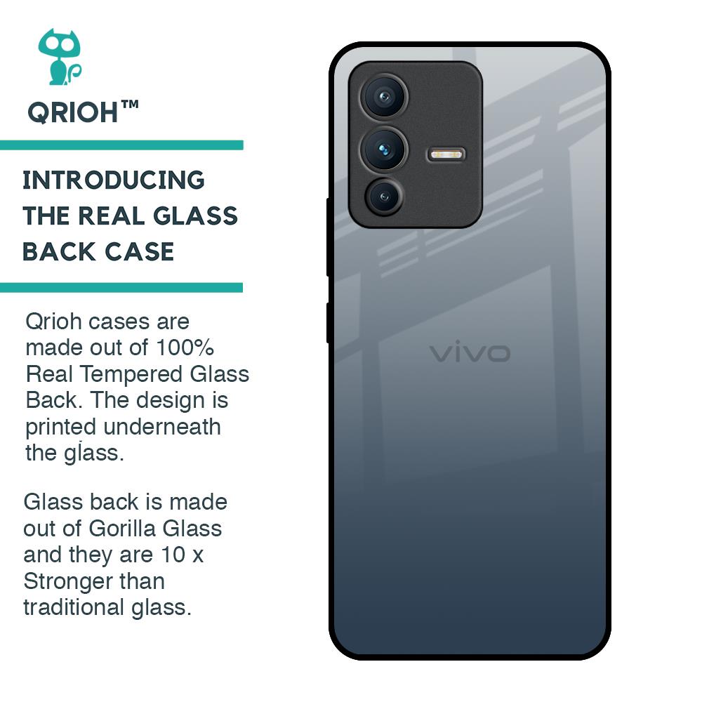 Smokey Grey Color Glass Case For Vivo V23 Pro 5G