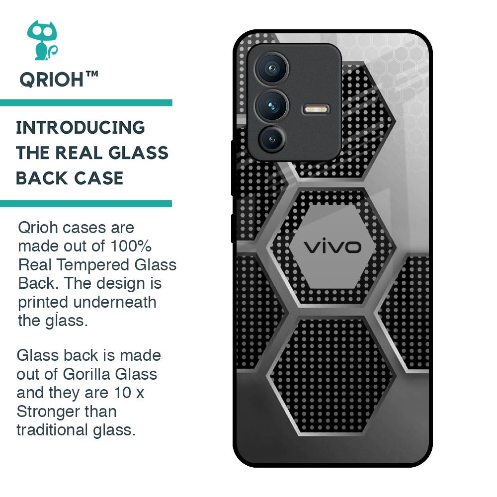 Hexagon Style Glass Case For Vivo V23 Pro 5G